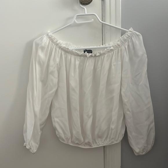 White Off the Shoulder Brandy Melville Top - Picture 1 of 1